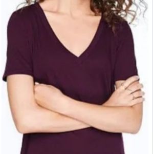PINK Victoria's Secret V Neck T-Shirt, Plum, XL, NWT